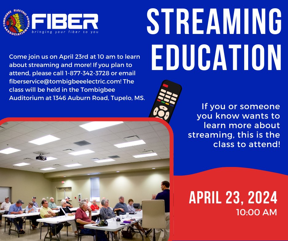 Join us in just one week for our Streaming Education class. Don't wait, sign up today!