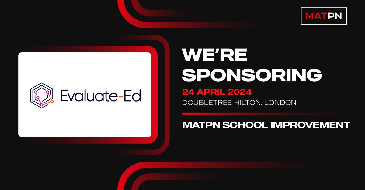 🚀We are really looking forward to meeting lots of different representatives from #Trusts at the @MATPartNet conference. 🗨️If you're looking to drive #schoolimprovement and promote consistent #selfevaluation then come and have a chat with us. 🔗evaluate-ed.com/how-it-works-e…