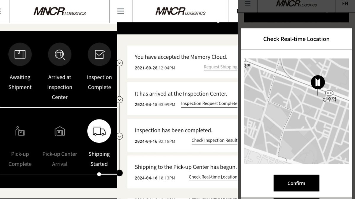 btsargento's tweet photo. — El estado del envío es "Shipping Started", rumbo a la estación central.

• La actualización fue a las 10:13 (cumpleaños de #JIMIN)

• Los pasos restantes seguramente coincidan con los cumples de #TAEHYUNG &amp; #JUNGKOOK

MONOCHROME IS COMING
BTS BTS BTS IS COMING
#MNCR_Logistics https://t.co/DPtmSpzljW