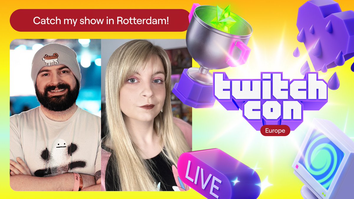 I'll be joining the fantastic <a href="/helloNikoheart/">Nikoheart</a> at <a href="/TwitchCon/">TwitchCon</a> in Rotterdam presenting a panel for "Unconventional &amp; Adaptive Controllers in Gaming."

Catch us from 11:15am on Saturday 29th June in the NomNom Theatre and we'll tell you how we beat Elden Ring with a camera and a dog!