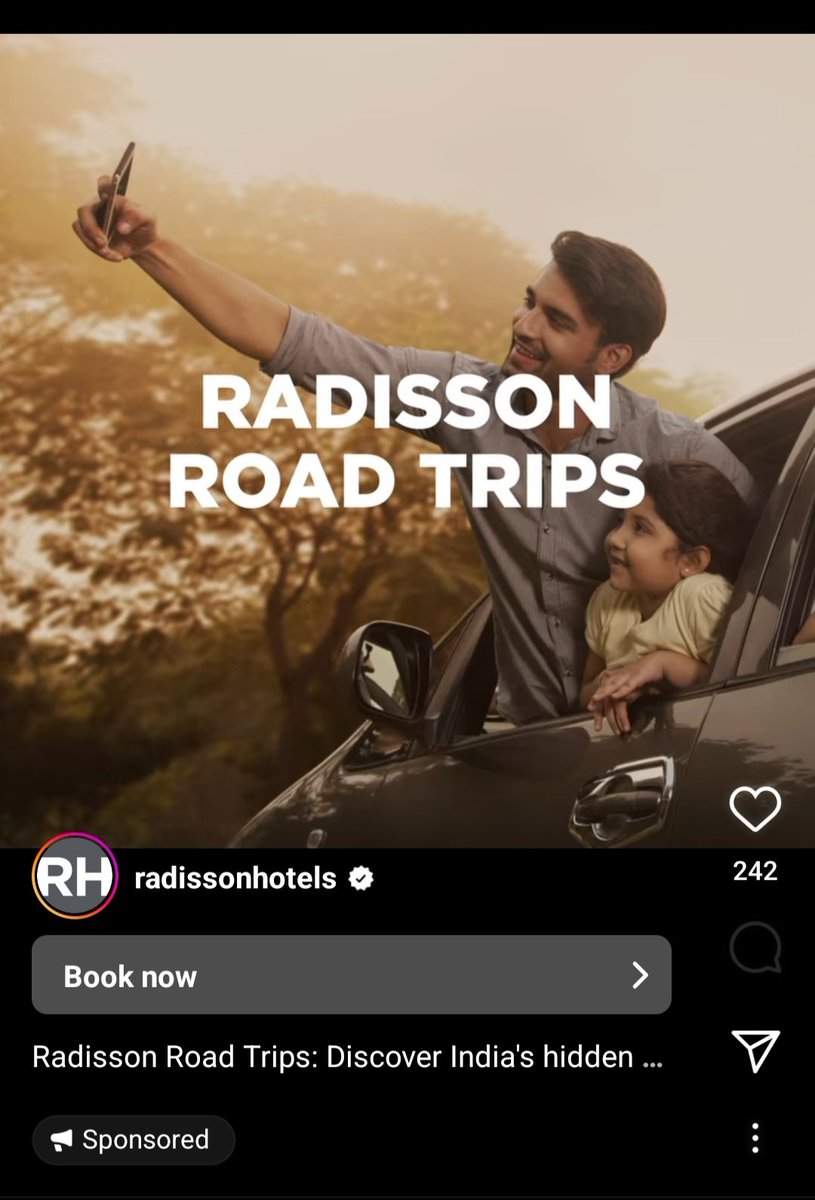 Sure @RadissonHotels. That's one way to promote road trips. That poor child...
@Radisson
#RoadSafety