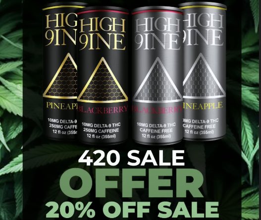 Y’all order the #High9ine #drink right now and get it in time for 420 4pk #combo only $26 #freeshipping use #couponcode TWITTER20 #pineapple #Blackberry