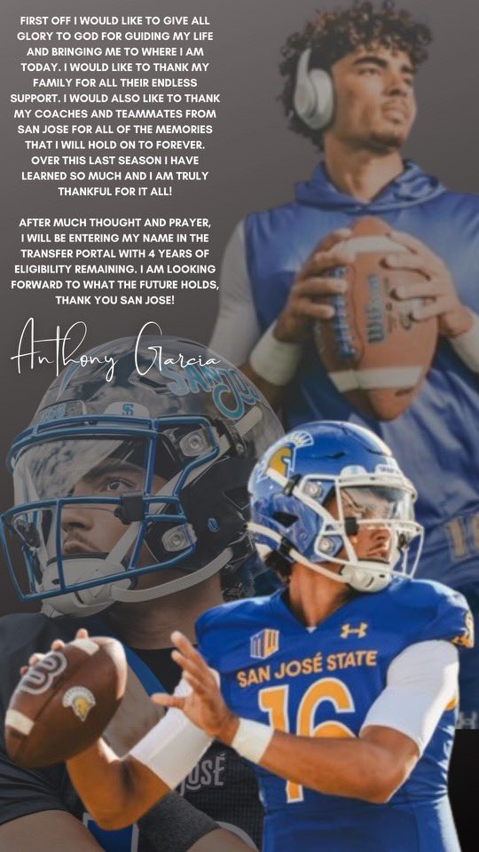 AnthonygarciaQB's tweet photo. Thank you San Jose!💙 https://t.co/cUaZXGYES7