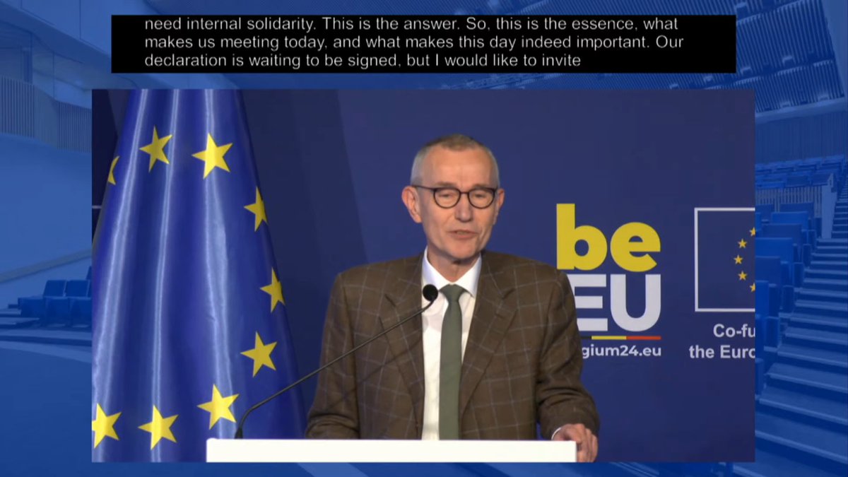 .@EU2024BE's Frank Vandenbroucke reminds that 'to be strong in this dangerous world, we need internal solidarity'. @EUCouncil needs to listen to this, fix the lacking social dimension of its strategic agenda & commit to the full implementation of the #SocialPillar. #SocialEurope