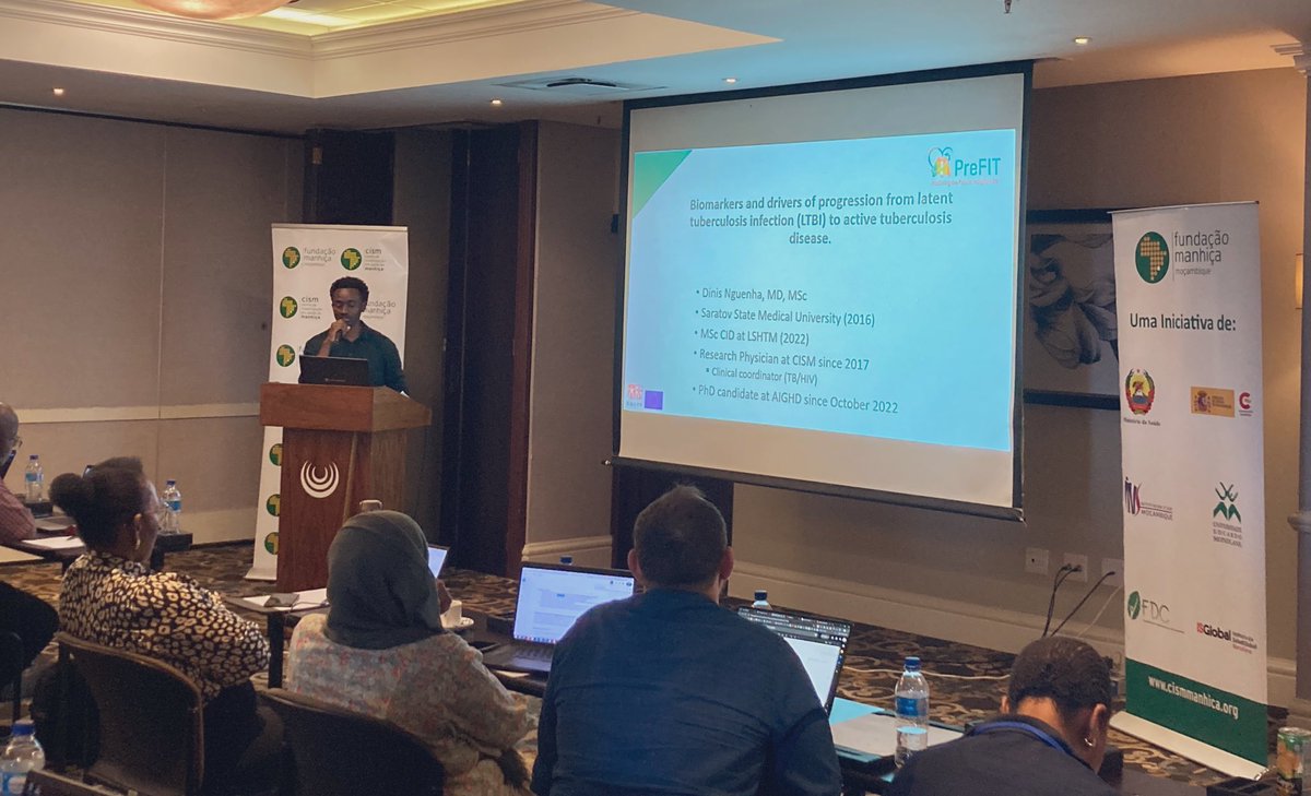 💡 Congrats to #preFIT PhD students Arthur Chiwaya @StellenboschUni , @SeMuG9 @Makerere and @dbnguenha @Manhica_CISM for their presentation at the joint PhD symposium @Stool4TB @TbCage #preFIt