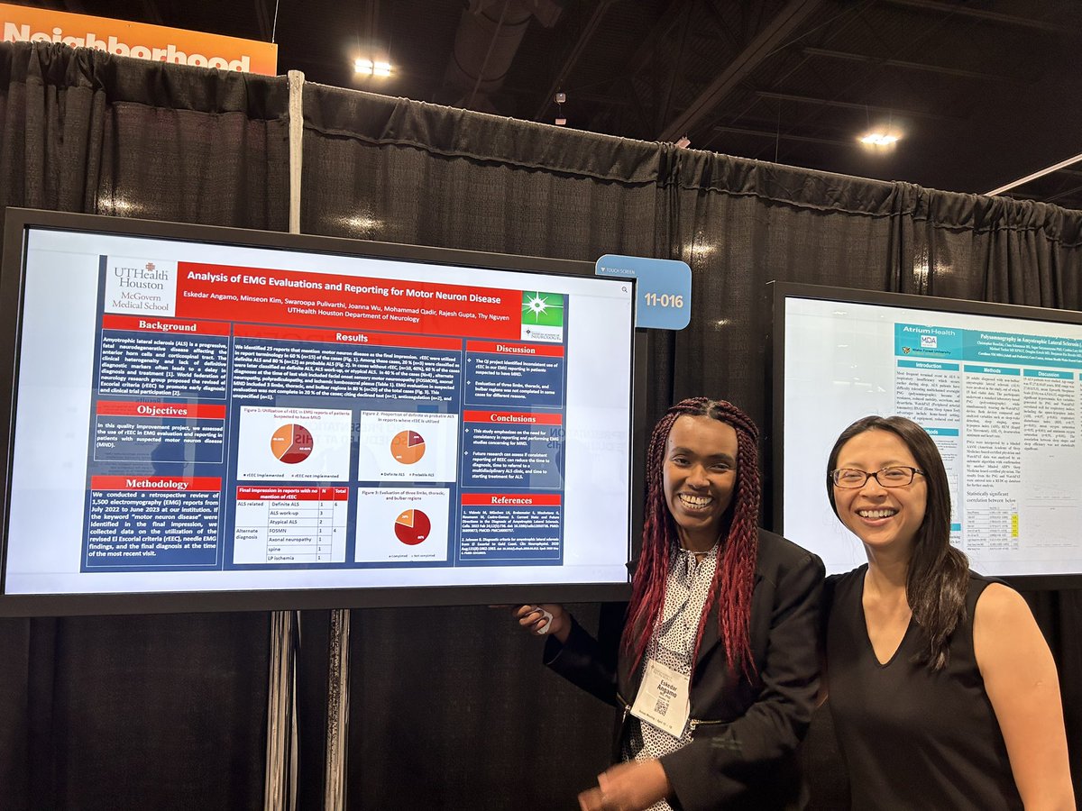 Eskedar A. Angamo, MD, PhD (@aangamo) on Twitter photo #AAN2024 has been an exhilarating experience ๐ with captivating presentations, thought provoking discussions, and networking opportunities. I was able to showcase a QI project from our EMG lab. Incredibly grateful for the mentorship from Dr. Nguyen !
#AANAM
<a href="/UTHealth_Neuro/">UTHealth Houston Neurology Residency</a> #AAN2024 has been an exhilarating experience ๐ with captivating presentations, thought provoking discussions, and networking opportunities. I was able to showcase a QI project from our EMG lab. Incredibly grateful for the mentorship from Dr. Nguyen !
#AANAM
<a href="/UTHealth_Neuro/">UTHealth Houston Neurology Residency</a>