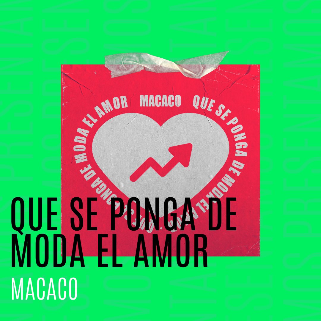 En bucle con el nuevo single de @MacacoMusic 'Que se ponga de moda el amor'🔂🐒❤️Disponible en nuestra playlist de Spotify 'Novedades Sonde3'.