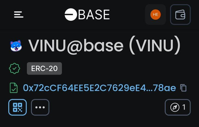 Das verifiziertes $VINU Profil wurde zum <a href="/base/">Base</a> Blockscout-Scanner hinzugefügt! 

Bald auch bei Basescan verfügbar.
Contract (Base): 0x72cCF64EE5E2C7629eE4eEe3e6AD6990289178ae

Trade: app.uniswap.org/swap?outputCur…