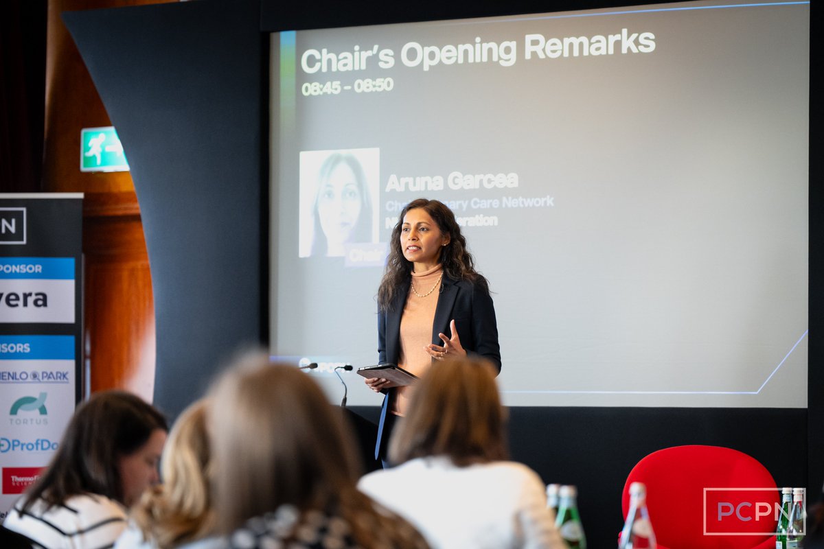 PCPartNet's tweet photo. #PCPN is underway! 🚀 
 
💬 “We're here for a shared responsibility which is to improve the care for our patients” - @arunagarcea

Be sure to share your thoughts throughout the day with us, using the #PCPN!

#primarycare #healthcare #innovation https://t.co/M7ddawLMow