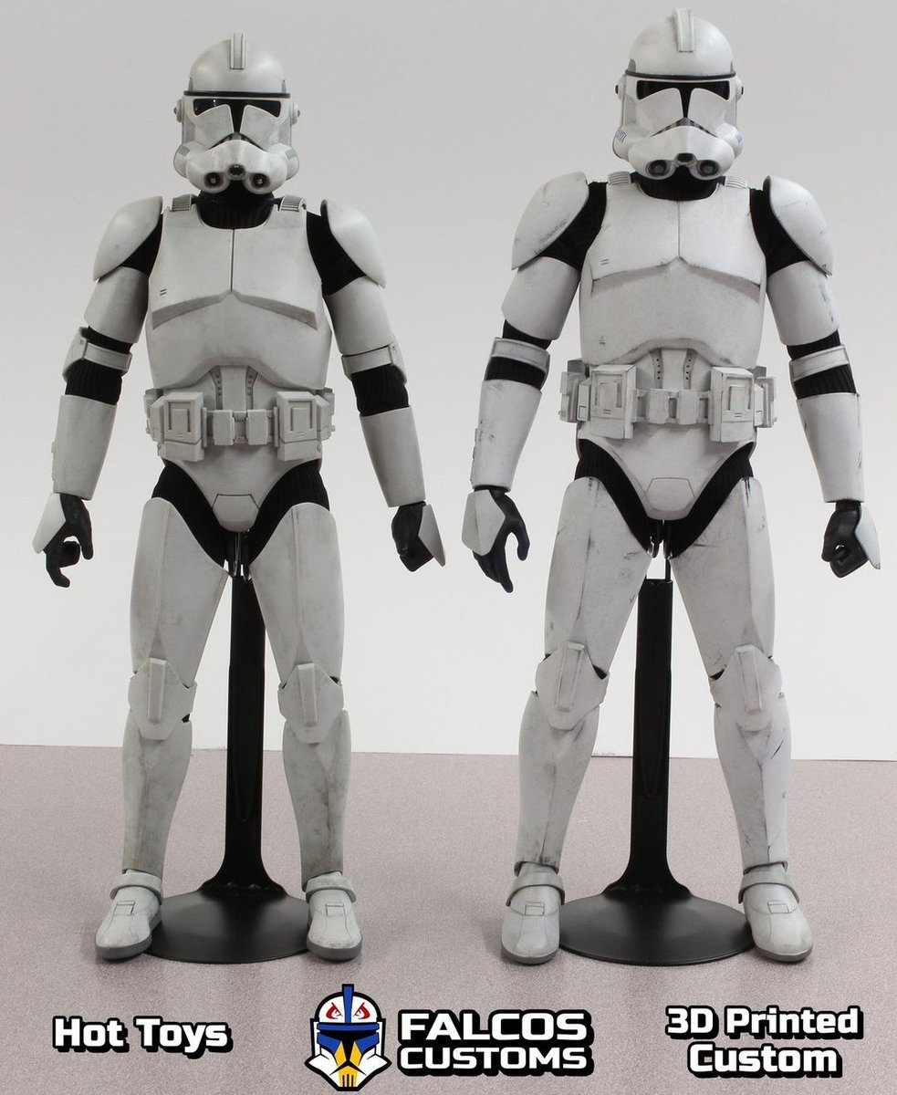 Hot Toys $200 'premium collectible' vs Falco's customs Phase 2 Clone Trooper.