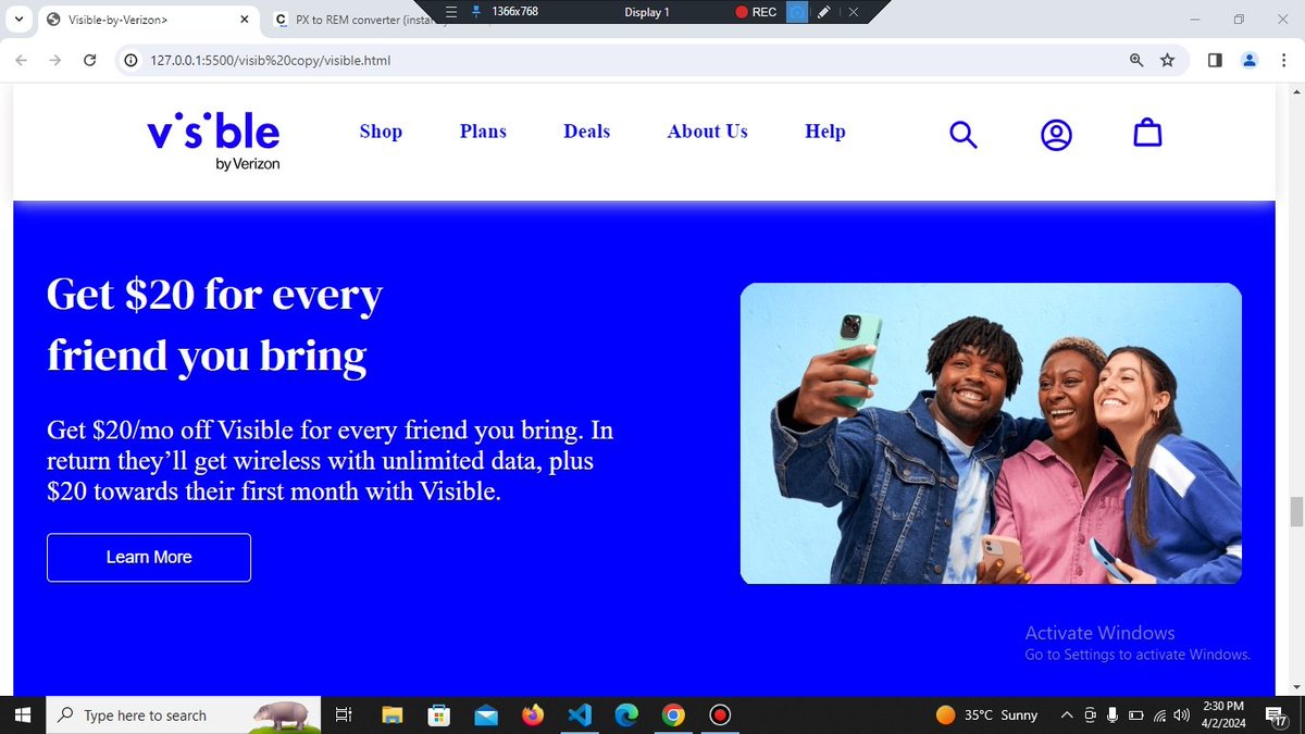 Juiceboy_Of_ABJ's tweet image. As a front-end engineer @VephlaUni I'm greatfull for every step of the journey, the challenges, the discoveries, and the progress.
I was able to clone @Visible
@visiblecare website using #HTML and #CSS
one line of code at a time. 🚀👨💻 #frontendengineer #BarcaPsg #davicampão