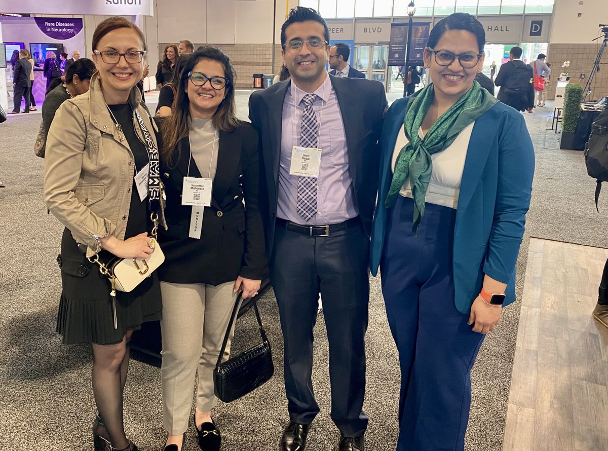 It was an absolute pleasure meeting the @ACNS_org President @bensalem_owen at #AANAM. Thank you for taking the time, it was wonderful speaking with you! @IshaSnehal @MuscNeurology @AANmember