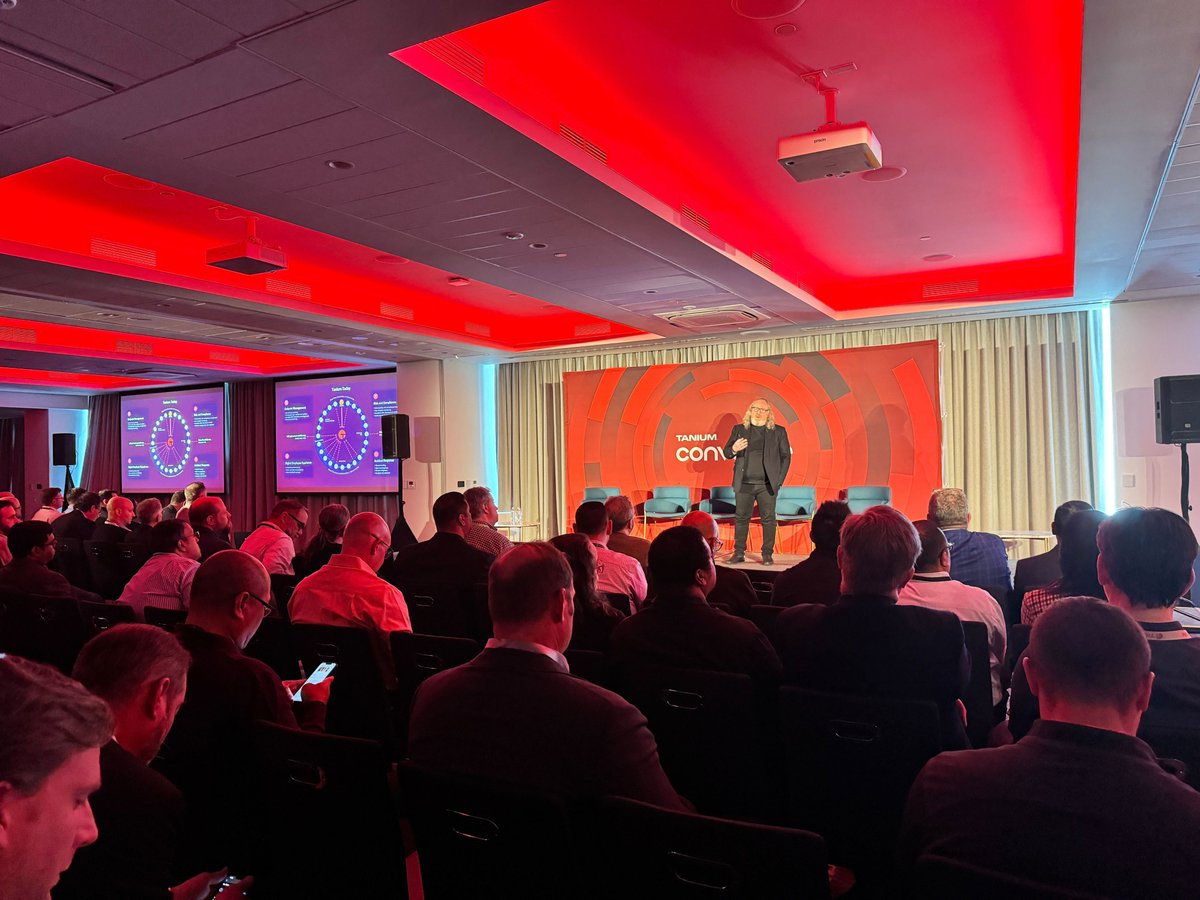 CTO Matt Quinn takes the stage at #TaniumConverge World Tour New York to share more about #TaniumAutomate — a critical component in support of our autonomous endpoint management capabilities in #TaniumXEM 🙌 #CatchMeAtConverge