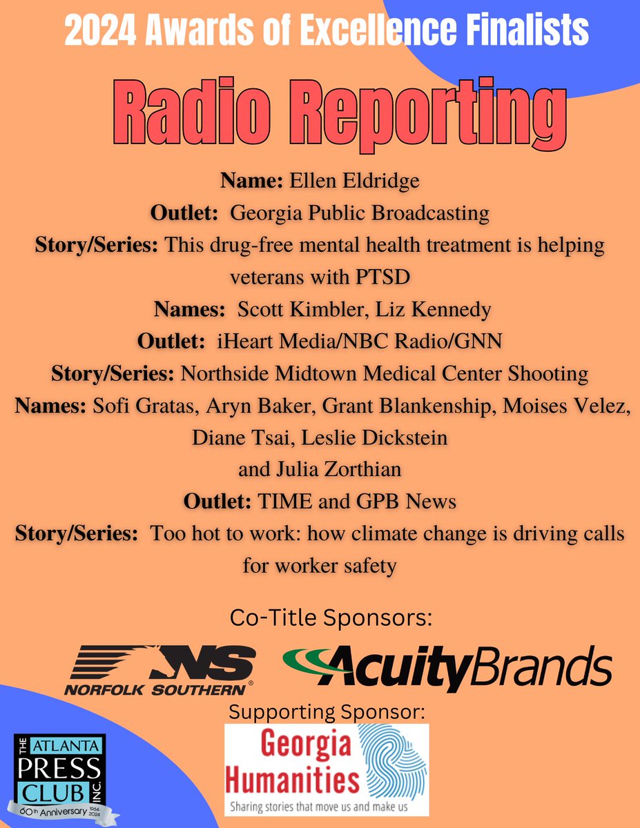 Congratulations to our 2024 Awards of Excellence Finalists: Radio Reporting🎉 View Finalists Work here: bit.ly/4aRA0iN bit.ly/49HgOTj bit.ly/3xAqPUZ