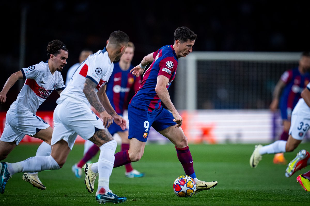 ❗C'est reparti au Stade Olympique (1-1, score cumulé 4-3) #BarçaPSG