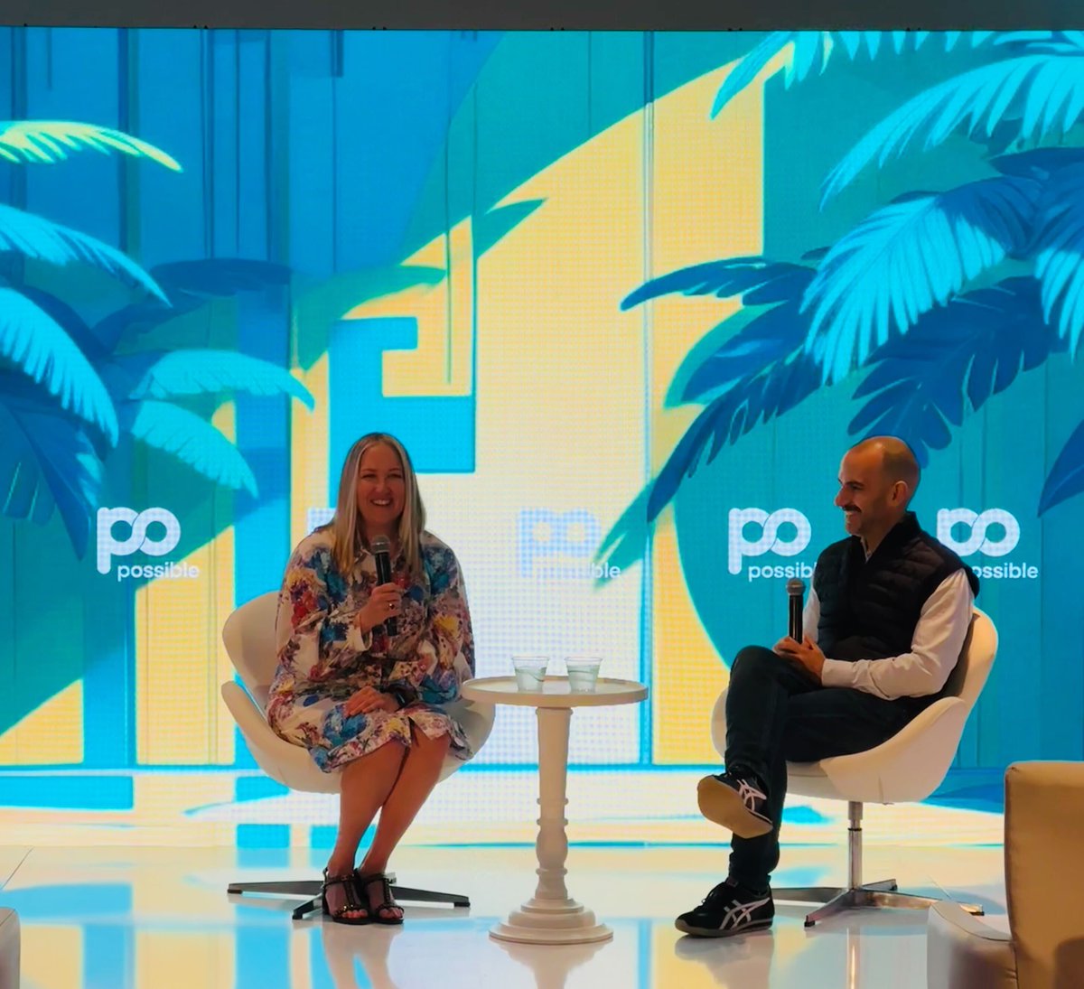 From POSSIBLE Miami today 🌴 @deborahwahl and @tasso shared the stage to discuss insights, advice and experience on how a boardroom perspective can revolutionize how CMOs lead. Thanks for joining us there!