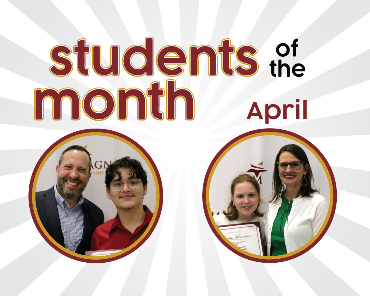 Help us celebrate our April Students of the Month: Magnolia Junior High 8th-grader, Erick Zelaya and Ellisor Elementary 4th-grader, Samantha Muckenthaler. Thank you to @Americas_ER & Chick-fil-A for celebrating our students.