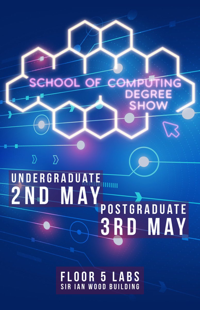 RGU School of Computing, Engineering & Technology (@rgusocet) on Twitter photo <a href="/RobertGordonUni/">Robert Gordon University (RGU)</a> Computing Degree Show 02-03 May, Floor 5 Labs, Sir Ian Wood Building! Witness the exceptional work of our graduates and celebrate their talents from 10am to 4pm. Open to all <a href="/RobertGordonUni/">Robert Gordon University (RGU)</a> Computing Degree Show 02-03 May, Floor 5 Labs, Sir Ian Wood Building! Witness the exceptional work of our graduates and celebrate their talents from 10am to 4pm. Open to all