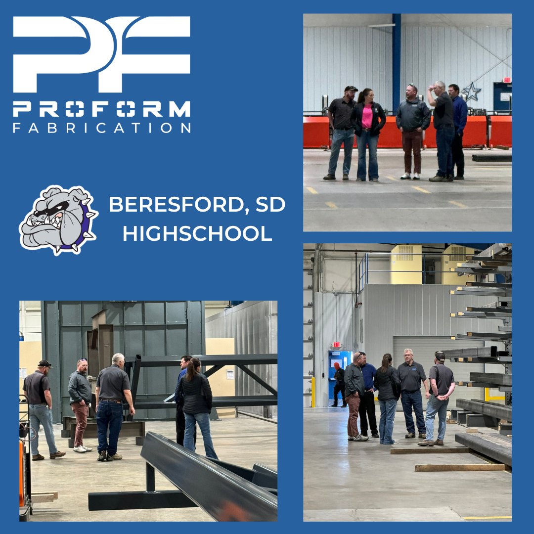 LlcProform's tweet image. The superintendent and several other staff members from Beresford, SD High School visited our facility last week. 
#ProFormFabrication #SouthDakota #Southdakotajobs #Beresford