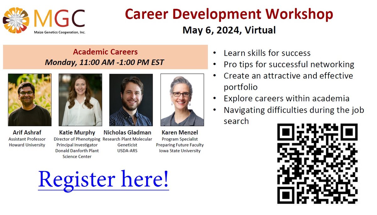 The MGC is hosting a Career Development Workshop on Monday May 6th, 2024 for MGC members! Registration is required, see below for more information.