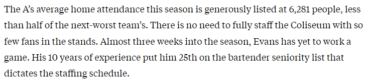 This is the death spiral. No way to spin how much it sucks. I've been laid off more than once. But I worked in tech, where volatility and mobility are expected. Seasonal gig work has different requirements/ demands. I hope the Coli staff is able to transition to more stable work.