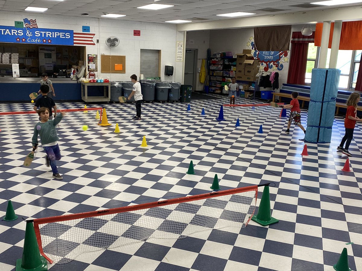 Pickleball in PE!!!!  <a href="/BetsyRossMahwah/">Betsy Ross School</a> #mahwahconnects.