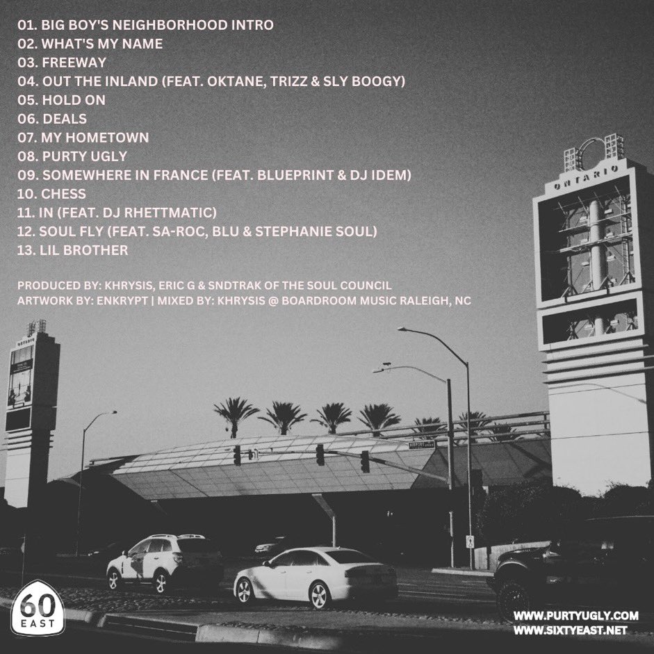 My Hometown the album.. 🛣🌆 Feat: @sarocthemc @HerFavColor @printmatic @rhettmatic @Tr1zz @JujuNEVERMIND @slyboogy909 + More Produced By: @KHRYSIS @ericggg @sndtrak of the @Soul_Council Is now available only at purtyugly.com