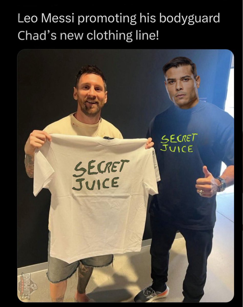 Leo Messi is a great guy. Cool to see him promoting his bodyguard’s clothing line. 🤝