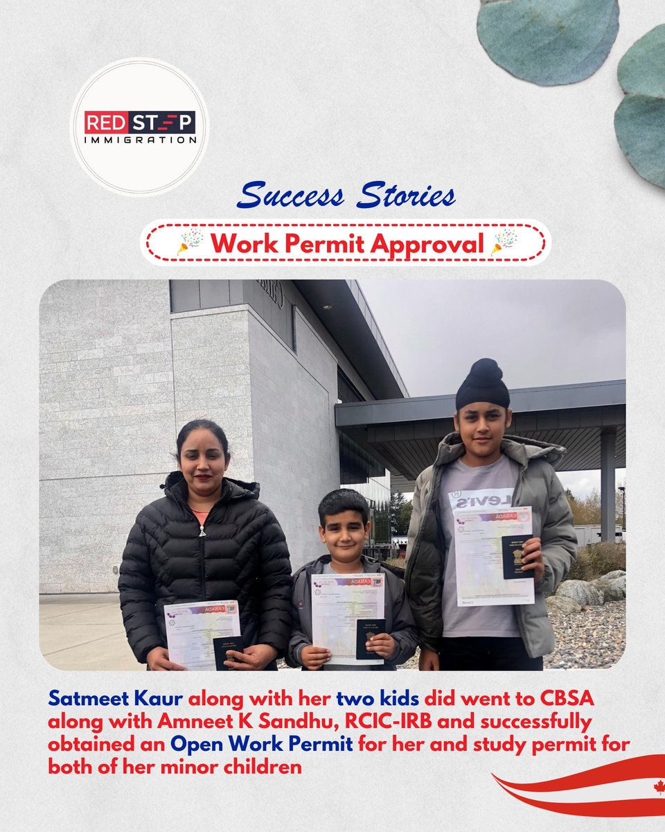 Adding another chapter to our success story! 📜

For appointment, call us today (778) 968-0001
Address - Multiple Locations in Lower Mainland
.
.
#RedStepImmigration #CanadaImmigration #StudyInCanada #WorkInCanada
#CanadianVisa #ImmigrationConsultant #ExpressEntry #CanadianPR