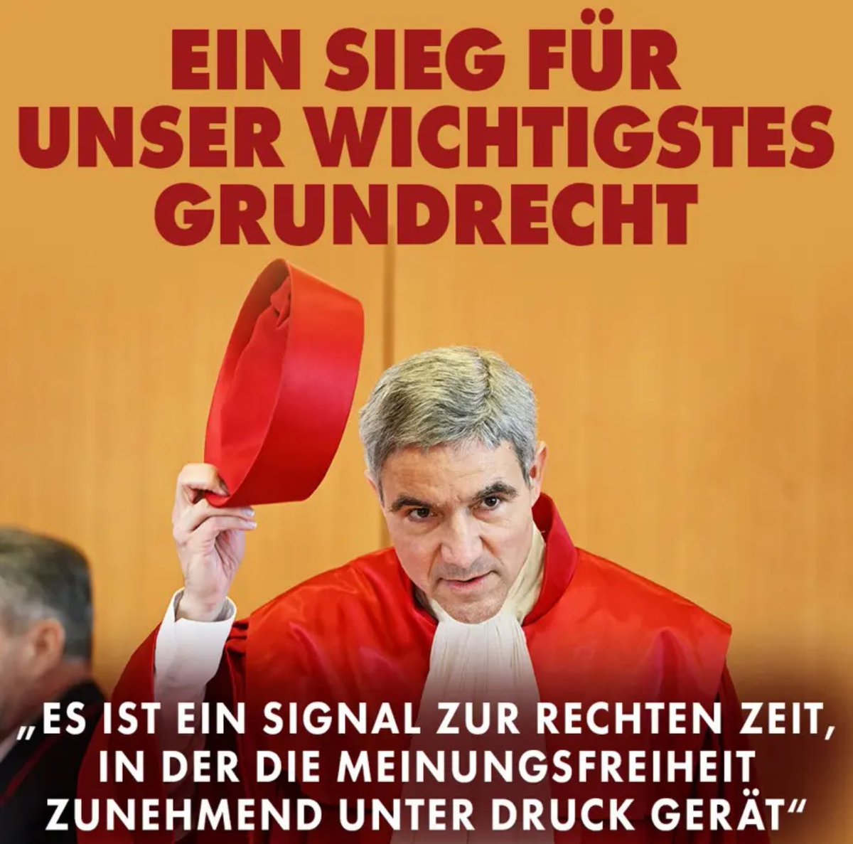 Jeder hat das Recht, seine Meinung….. Artikel 5 A1 GG!

„Karlsruhe: Reichelt-Kritik an Bundesregierung ist erlaubt“. Die Kritik eines Journalisten an der Regierung ist erlaubt. Es ist ziemlich weit gekommen, dass DAS eine Nachricht ist.“

nius.de/kommentar/ein-…