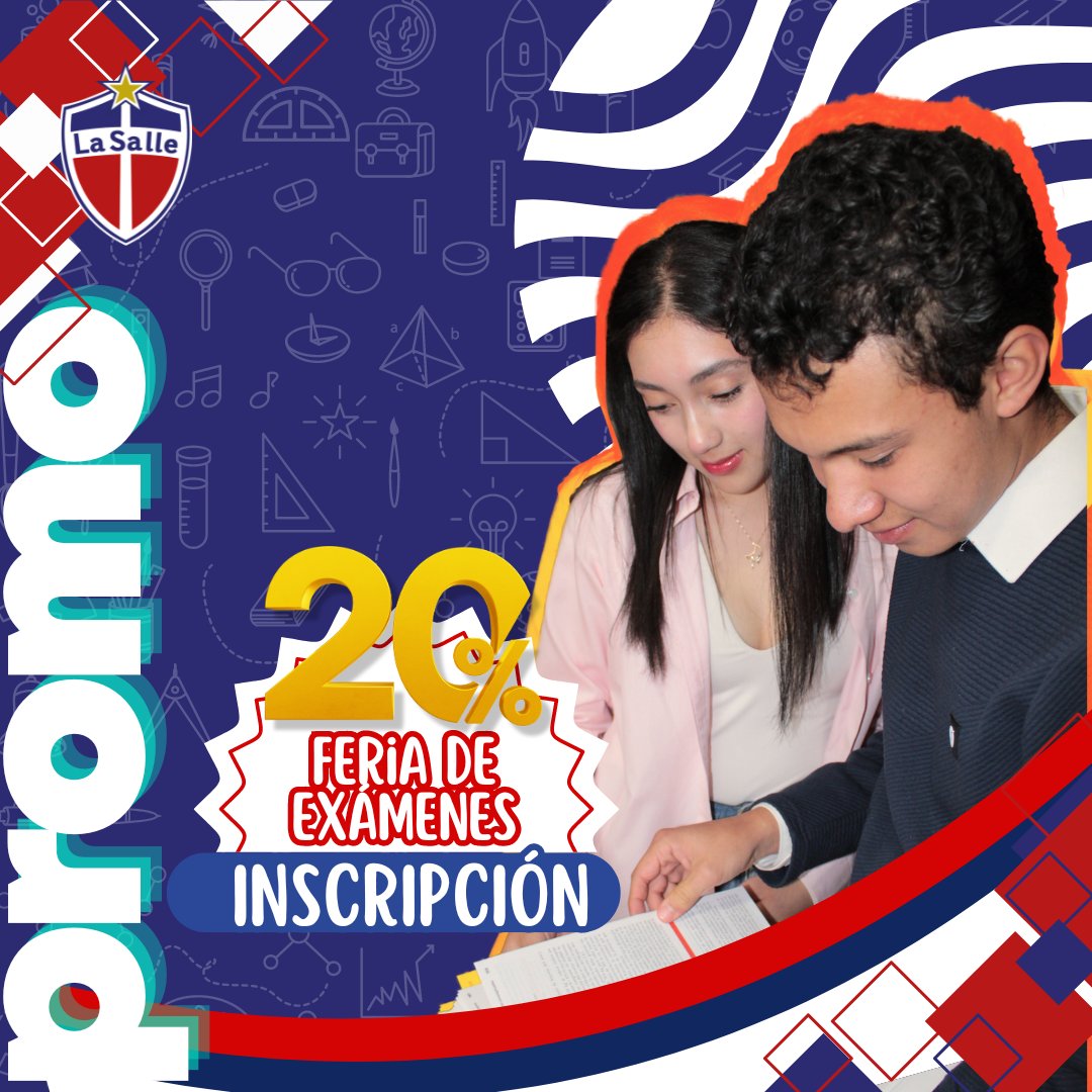 ¿Listo para dar un paso hacia tu futuro? ¡Ven a nuestras Ferias de Exámenes en Colegios La Salle y aprovecha los descuentos exclusivos! 📝💼 Descubre una educación de calidad con un toque especial. ¡Te esperamos! 🎓✨ #EducaciónDeCalidad #ColegiosLaSalle #DescuentosExclusivos
