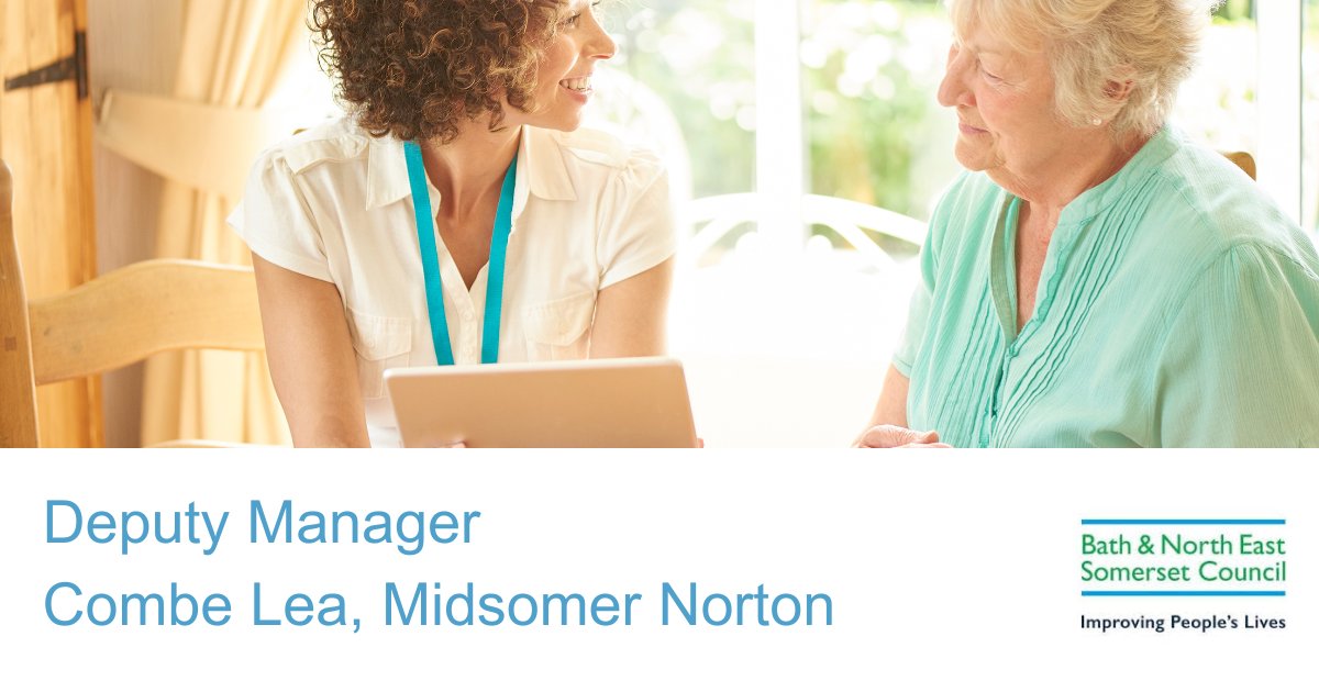 We are looking for a Deputy Manager to join our team at Combe Lea Dementia Care Home in Midsomer Norton. Find out more at ow.ly/Tpjf50RhgOX #Care #Carejobs #Midsomernorton #Somersetjobs
