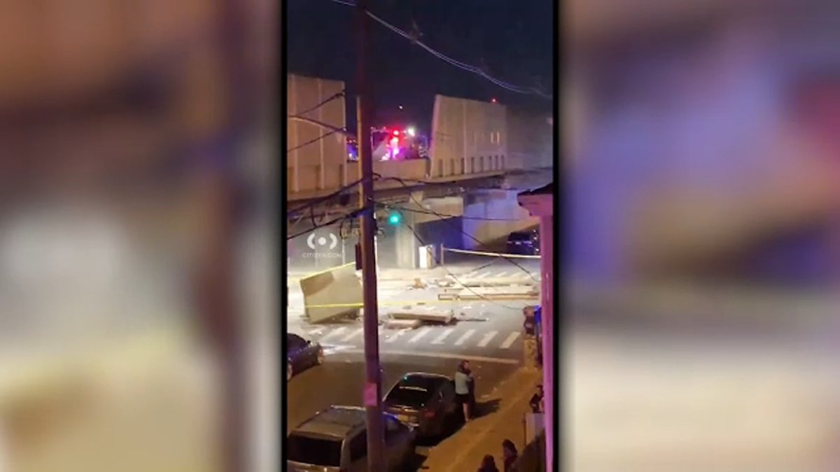 Wall collapses from elevated portion of NJ Turnpike in Elizabeth abc7ny.com/nj-turnpike-wa…