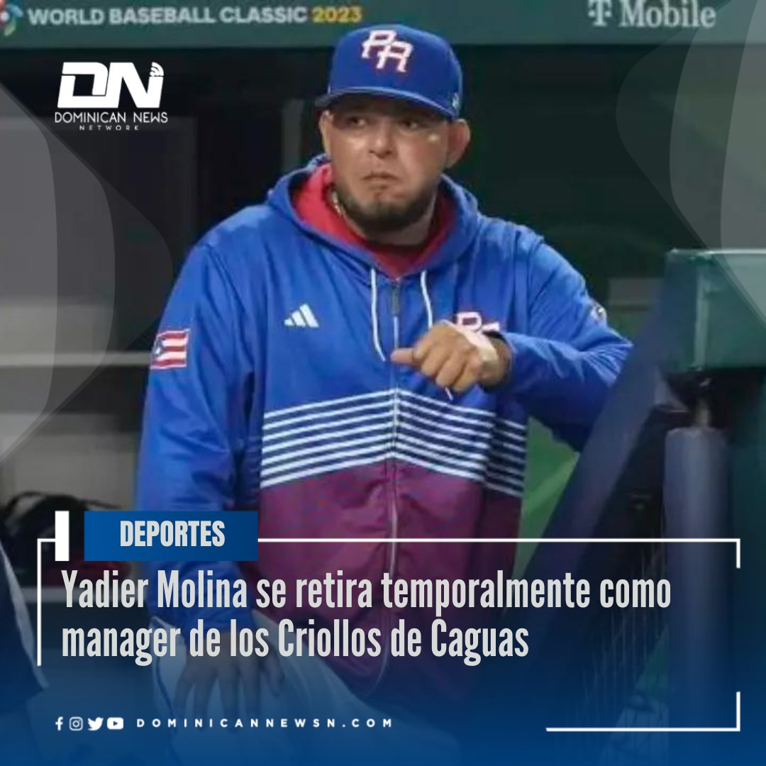 El estelar ex receptor Yadier Molina decidió tomarse un año libre y no continuar al mando de los campeones Criollos de Caguas de cara a la temporada 2024-25 de la Liga de Béisbol Profesional Roberto Clemente (LBPRC) de Puerto Rico.

La decisión fue tomada luego de múltiples