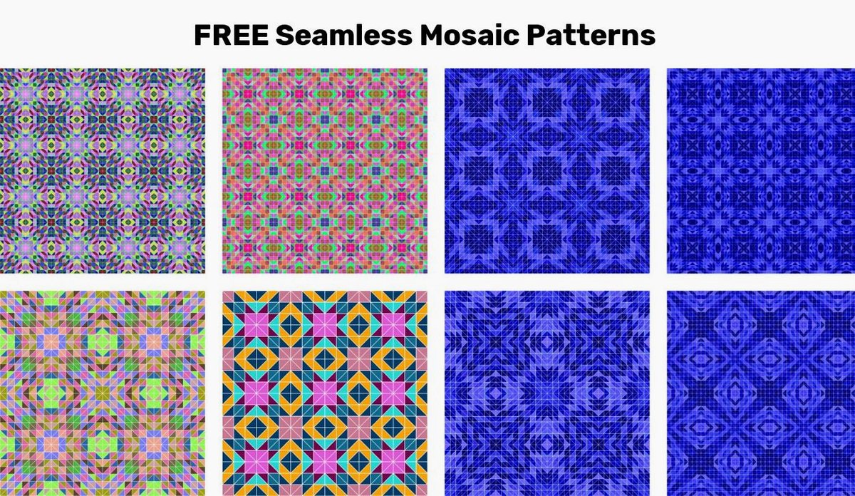 FREE Seamless Mosaic Patterns  freepik.com/collection/fre… #FreeDesigns #airdrop #FREE #FreeAssets #SeamlessPattern #FreeVectorGraphics #free #SeamlessPatterns #VectorPattern #seamless