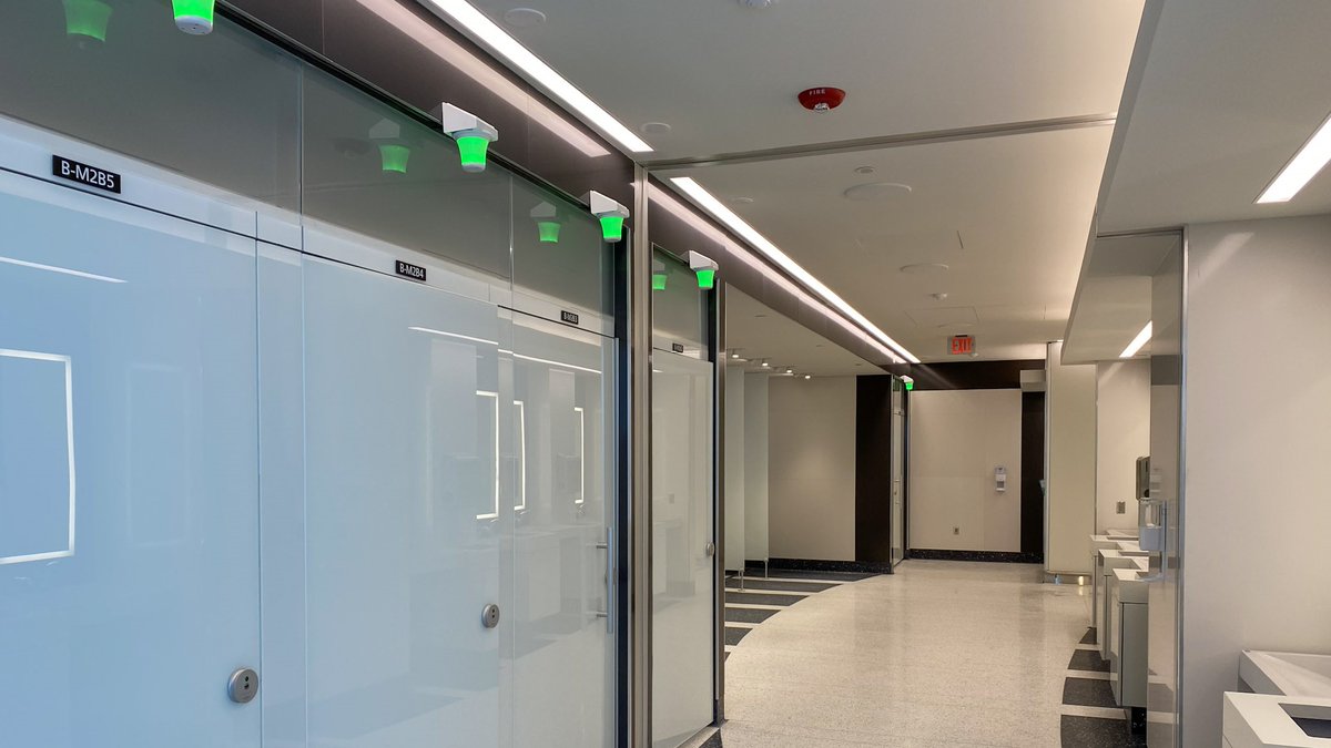 Upgraded facilities are now open in Concourse B! Crews opened a men's restroom earlier today near Gate B10. Also new are a Nursing Room, Family Restroom, Adult Changing Room and water bottle stations. A women's restroom previously opened at Gate B10. #MDOTdelivers #airports
