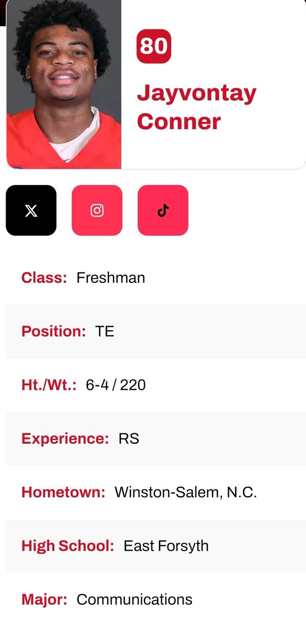 Ole Miss TE Jayvontay Conner entered the transfer portal; he redshirted during his 2023 true freshman season @ConnerJayvontay