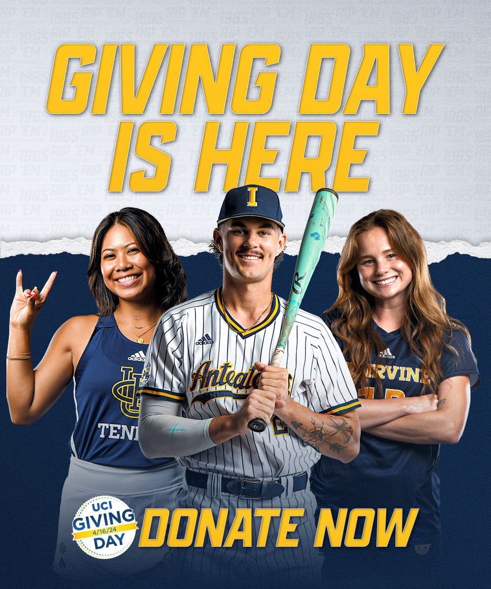 Today is #UCIGivingDay! Your support helps provide essential academic, leadership and competitive resources for UC Irvine Athletics. We hope that you will join us in making a positive impact today! Please visit givingday.uci.edu/Athletics to support! #TogetherWeZot | #UCIGivingDay