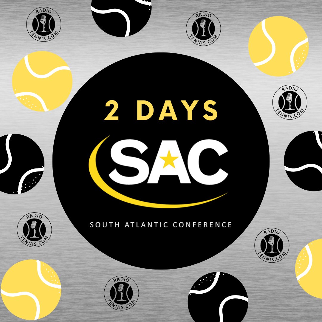 🚨🚨🚨🚨🚨 Just 2 days to go! Tune into RadioTennis.com for exclusive coverage of The South Atlantic Conference Men's and Women's Tennis Championships from April 18-20th! Check out the schedule here: RadioTennis.com/Schedules @SAC_Athletics @NCAADII @WingateTennis