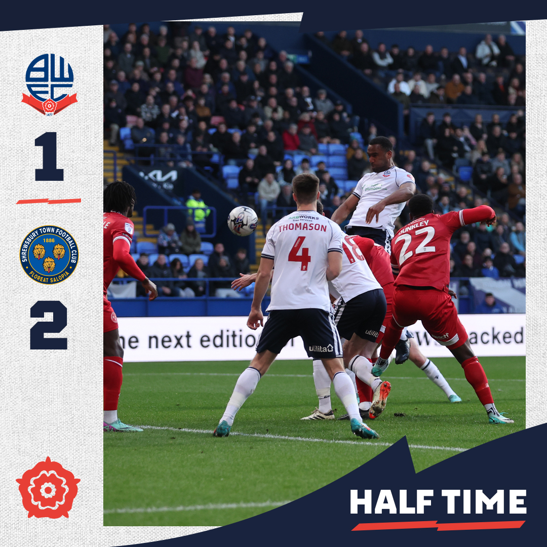 ⏸️ Behind at the break. #bwfc