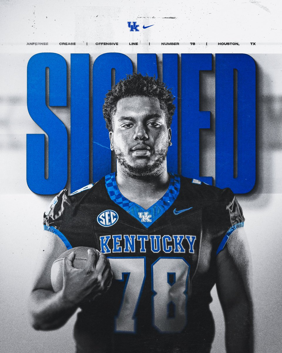 Welcome to #BBN, JUCO Offensive Lineman Anfernee Crease. 📰🔗 ukathletics.com/news/2024/04/1…