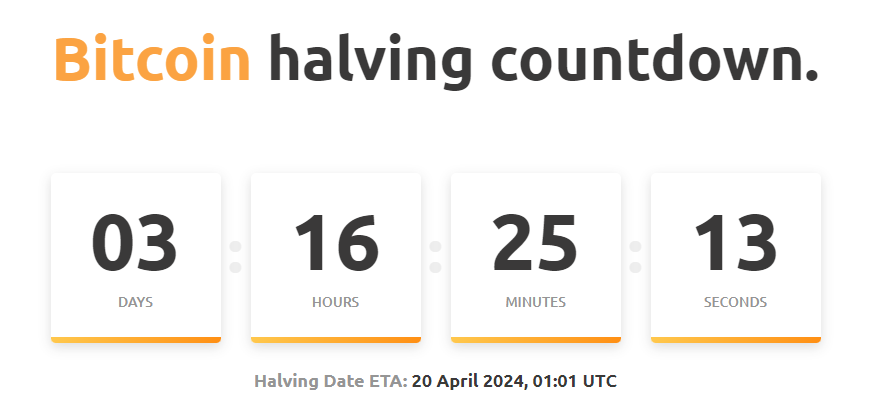 The #Bitcoin    halving is just a few days away!