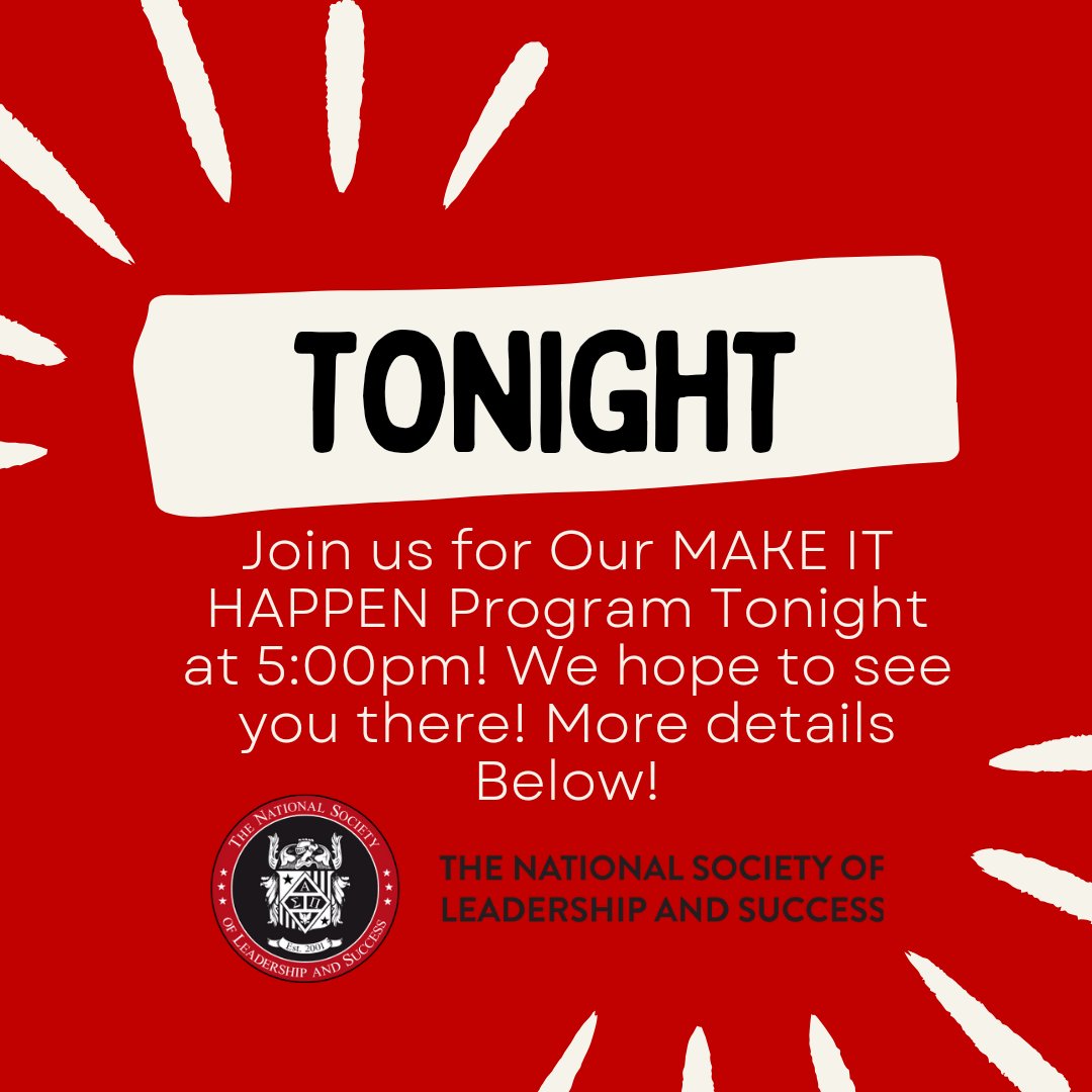 nslsbgsu's tweet photo. Just a reminder that MAKE IT HAPPEN!-Leadership Development and Social Event is today. We want to make sure you have all the latest information about today's event. Please review the details below:

Date: April 16, 2024

Time: 05:00 PM - 07:00 PM EDT

Location: OLSCAMP 117 https://t.co/o7hVkmTBJ4