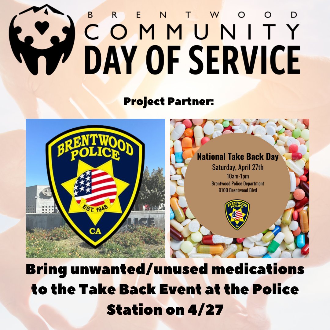 The Brentwood Police Department is hosting a DEA Take-Back Day event on April 27, 2024. The event aims to provide a safe and responsible way to dispose of prescription drugs, while educating the public about the potential for medication abuse.