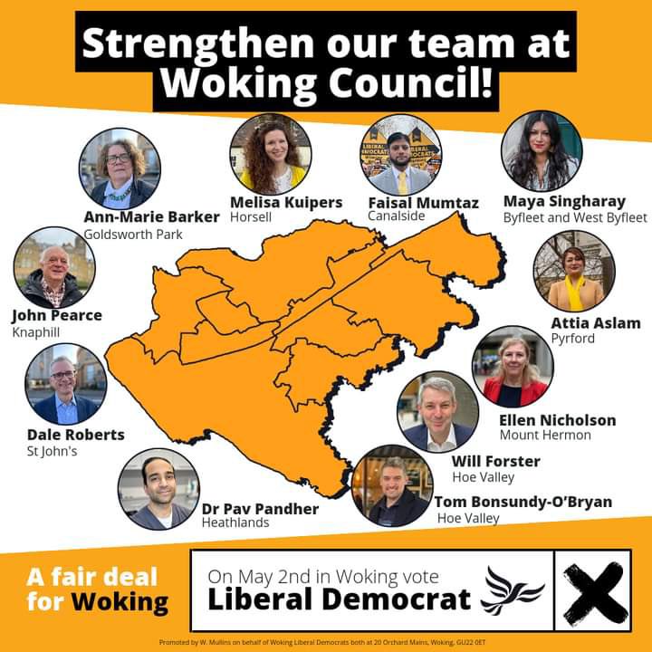 A fair deal for #woking #liberaldemocrat  #canalside #uklocalelection2024 #election2024