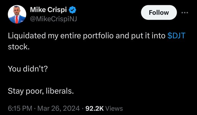 @RonFilipkowski Now Mike Crispi is both dumb AND broke.