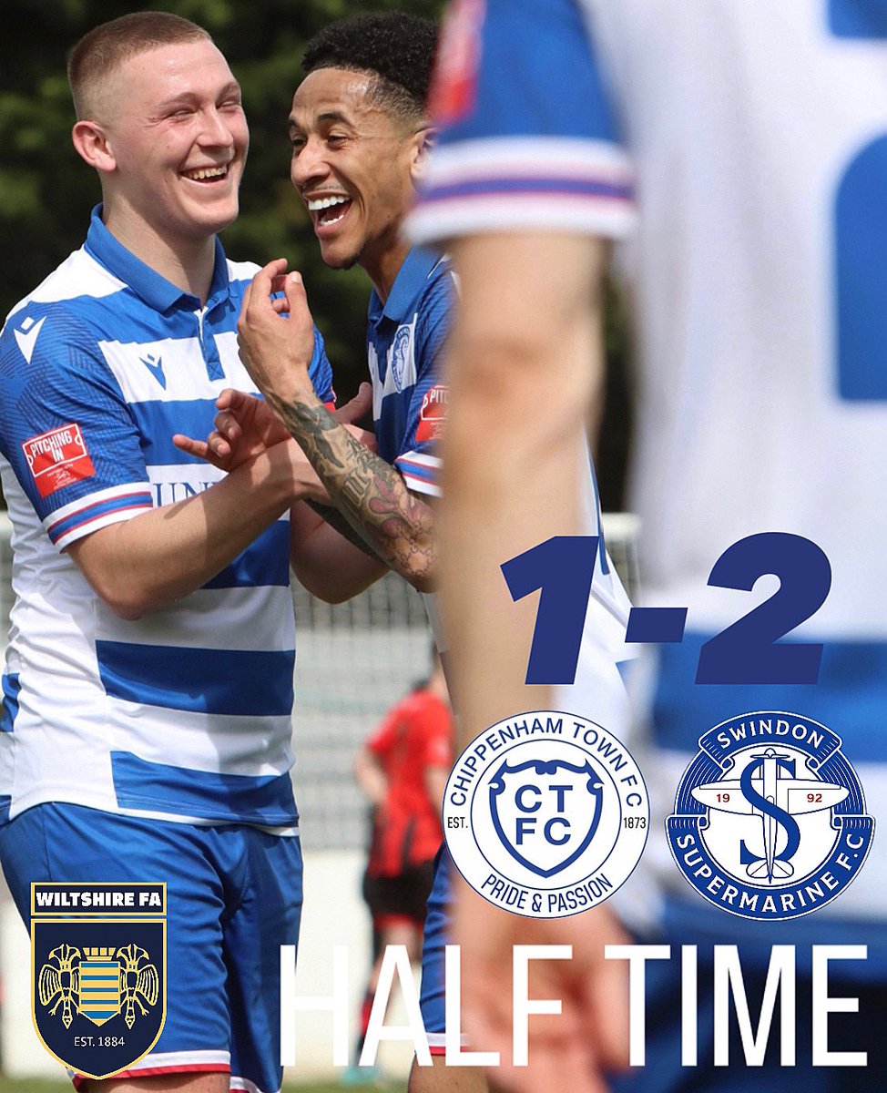 HALF TIME A thoroughly enjoyable first half. Some excellent football from both sides, but we lead after 45. Our goals coming from Michael Fernandes and Zack Kotwica. Keep at it boys! 🔵⚪️ #swindonsupermarine #ssfc31 @WiltsCountyFA