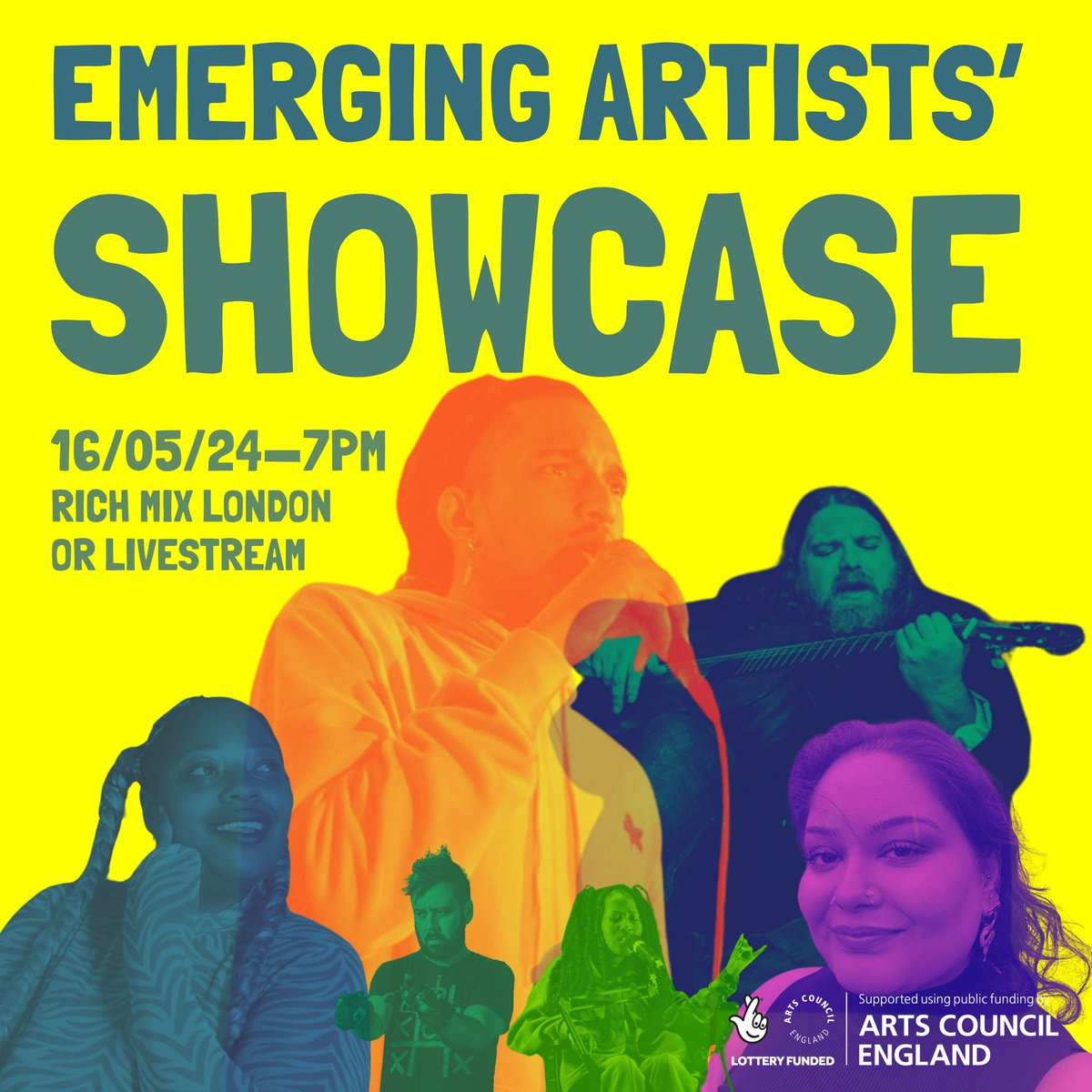 Our friends from @MusicinPrisons and @Drake_Music have an exciting #EmergingArtists' showcase @RichMixLondon OR #livestream on 16th May 2024! 7pm, tickets just £5. This will be an #accessible event with BSL signing & captioning. Book tickets from: bit.ly/ITTEAShowcase