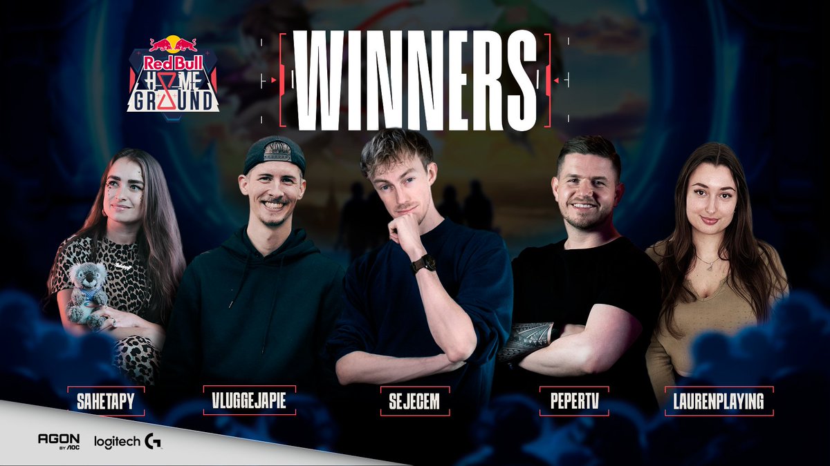 🏆 Team Sejecem wint de Red Bull Home Ground showmatch! en hoe!

Congrats 👏
<a href="/sejecem/">Sjors de Boer</a> 
<a href="/LaurenPlayingx/">LaurenPlaying</a> 
<a href="/CarmenSahetapy/">Carmen Sahetapy</a> 
@peper_tv  
&amp; vluggejapie! 

#redbullhomeground #valorant #geeftjevleugels