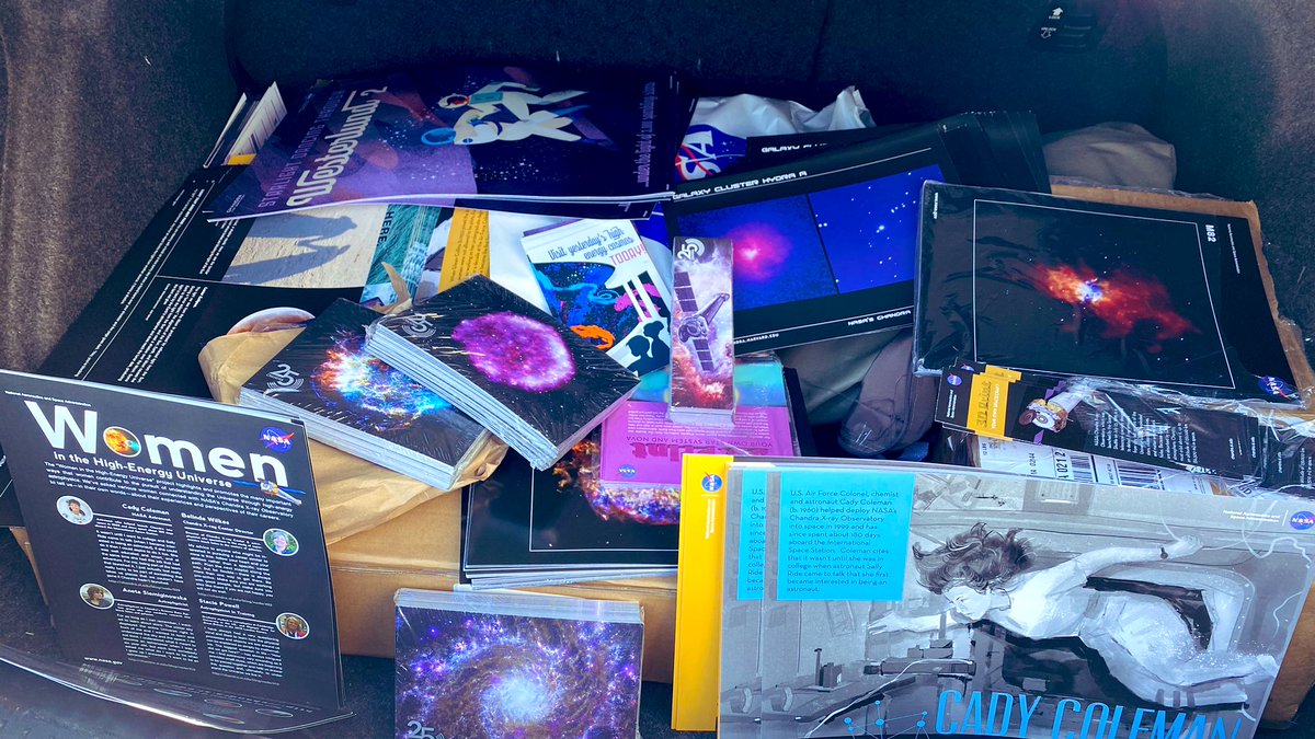 A trunk full of @chandraxray swag and a sky full of dreams are getting prepared to travel across the US from NYC to LA for our #Chandra themed public outreach events including #AoT
I’d like to call the team: #ChandrasLittleHelpers
Now, let’s #SaveChandra
@astronomyontap